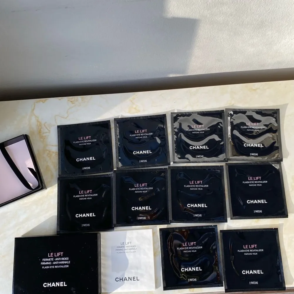 NWT CHANEL le Lift Flash Eye Revitalizer Patches, 10-Pack with Flash Eye Serum